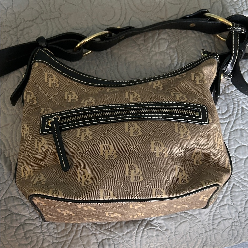 Designer-Inspired Brown Dooney and Burke Shoulder Bag